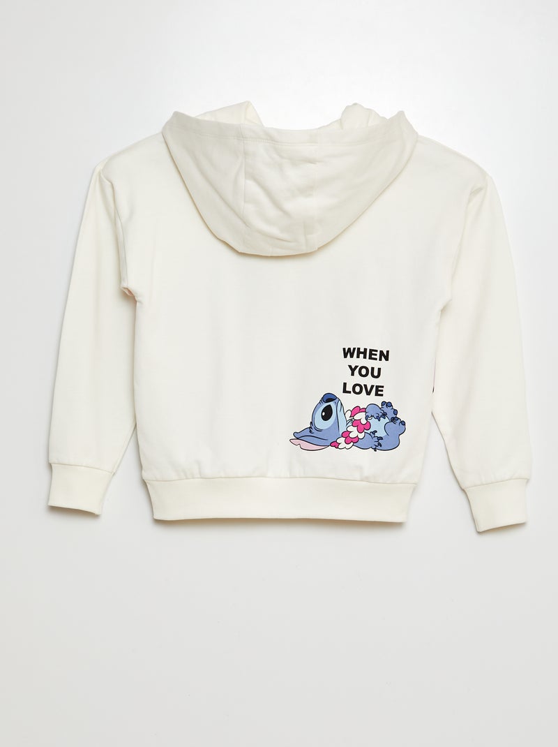 Sweat à capuche 'Stitch' de 'Disney' blanc - Kiabi