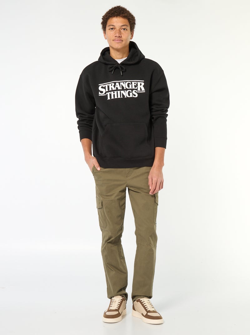 Sweat à capuche 'Stranger Things' Noir - Kiabi