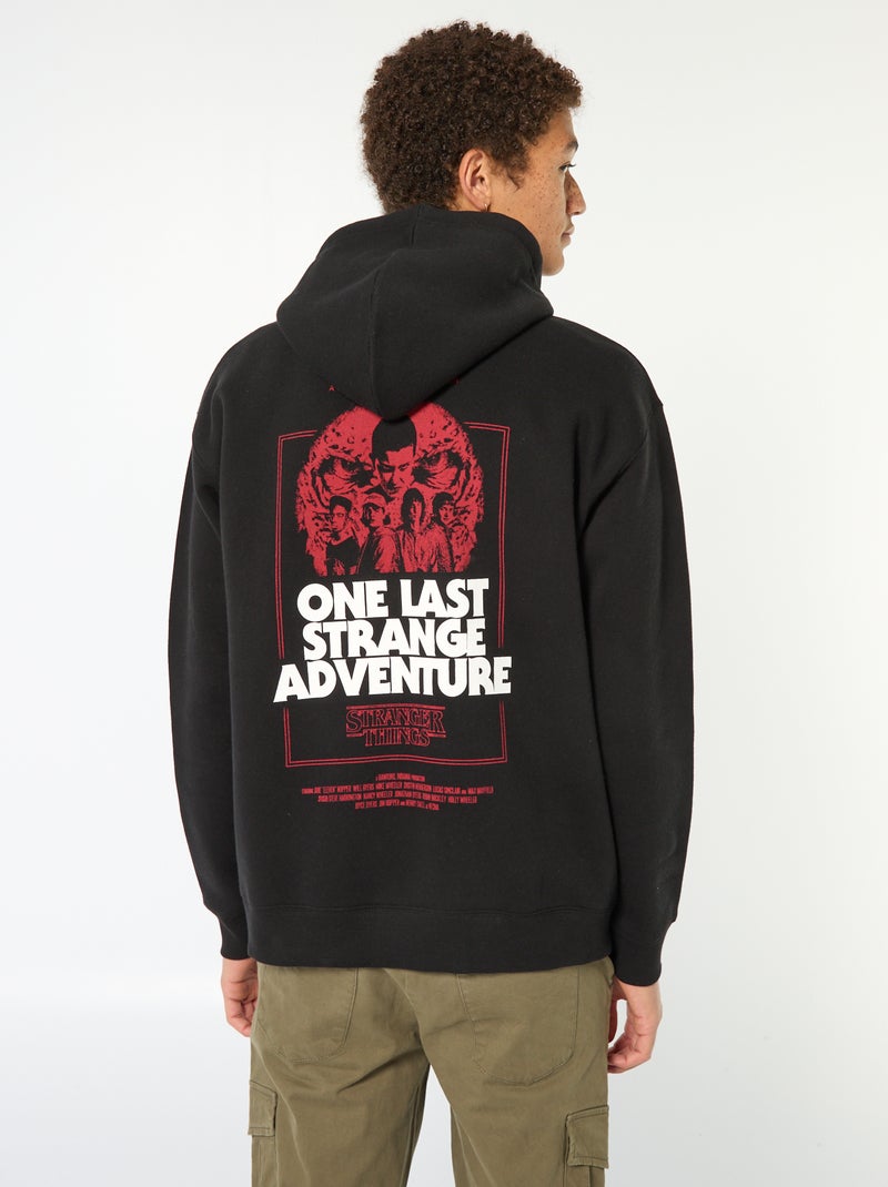 Sweat à capuche 'Stranger Things' Noir - Kiabi