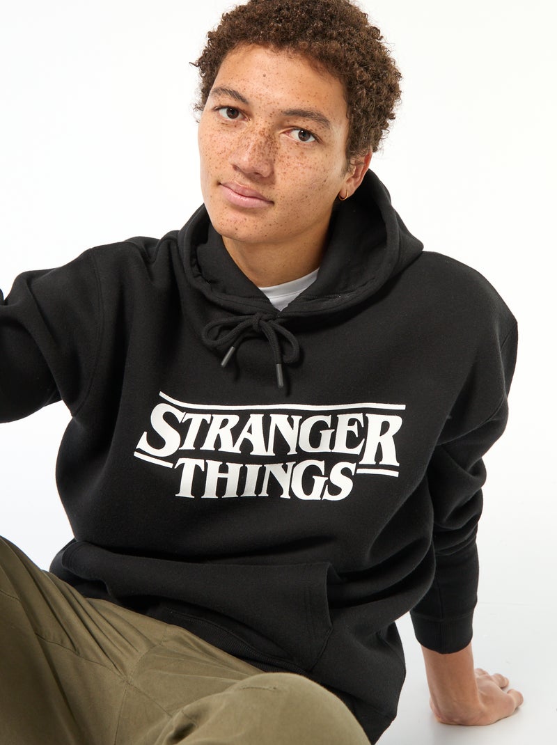 Sweat à capuche 'Stranger Things' Noir - Kiabi