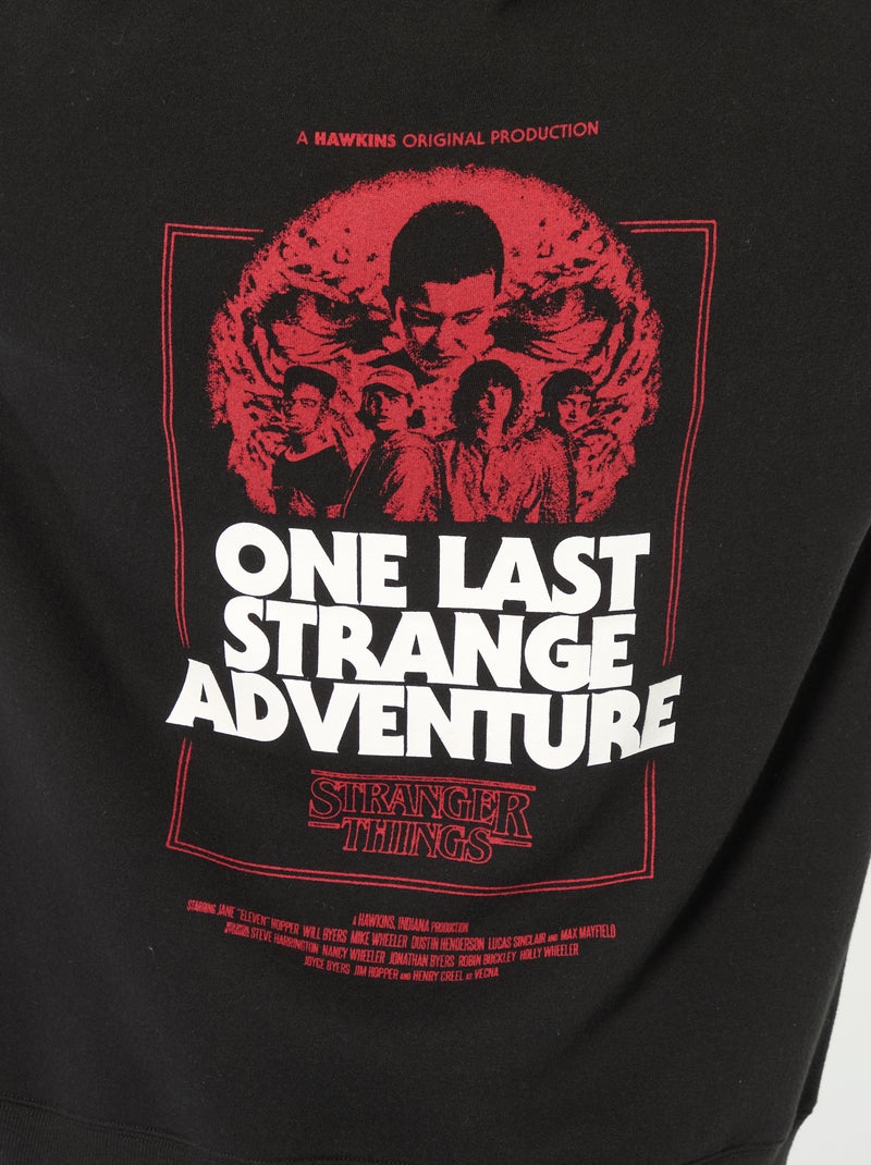 Sweat à capuche 'Stranger Things' Noir - Kiabi