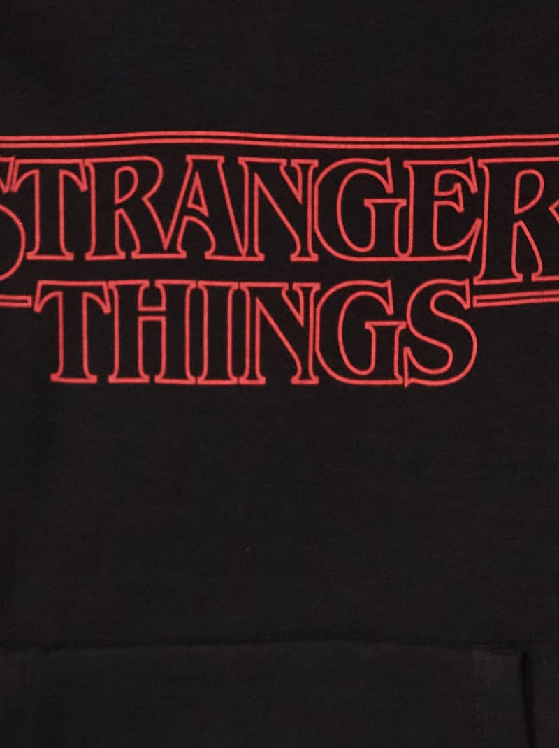 Sweat à capuche 'Stranger Things' noir - Kiabi