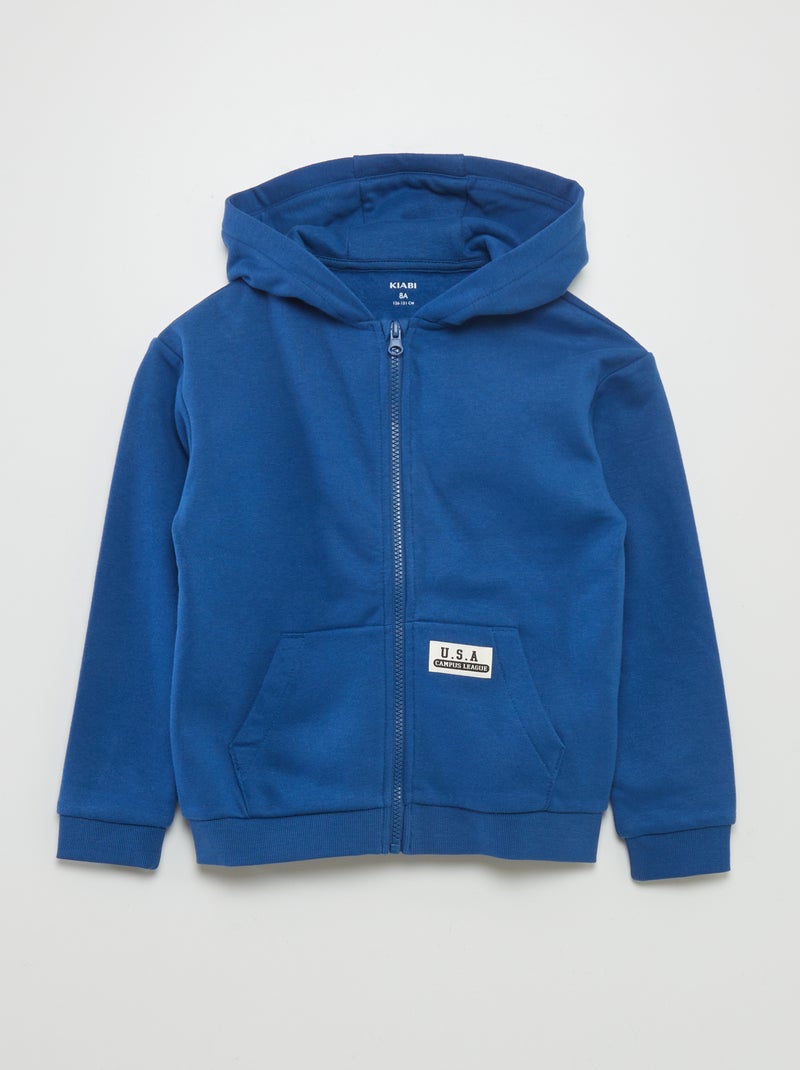 Sweat à capuche style américain Bleu marine - Kiabi