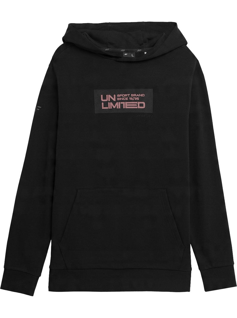 Sweat à capuche style logo - 4f Noir - Kiabi