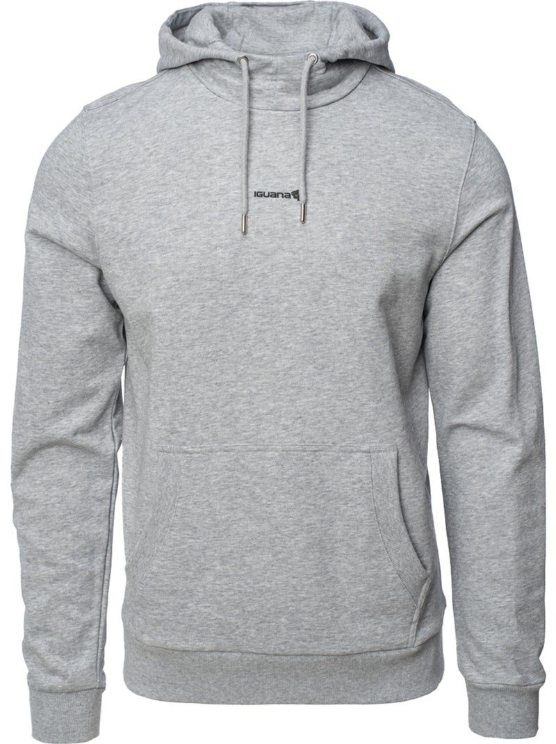 Sweat à capuche style logo iben - iguana Gris Gris clair - Kiabi