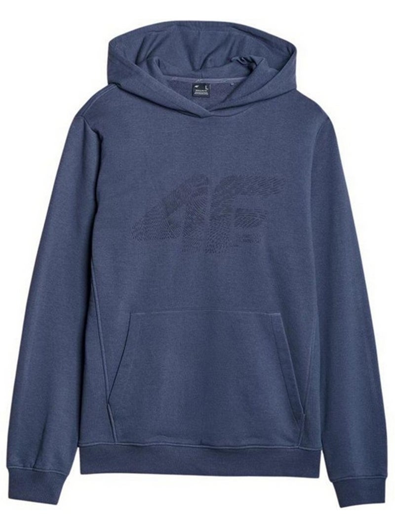Sweat à capuche style logo m1585 - 4f Bleu marine - Kiabi