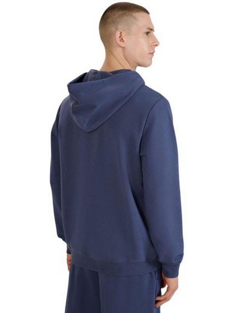 Sweat à capuche style logo m1585 - 4f Bleu marine - Kiabi