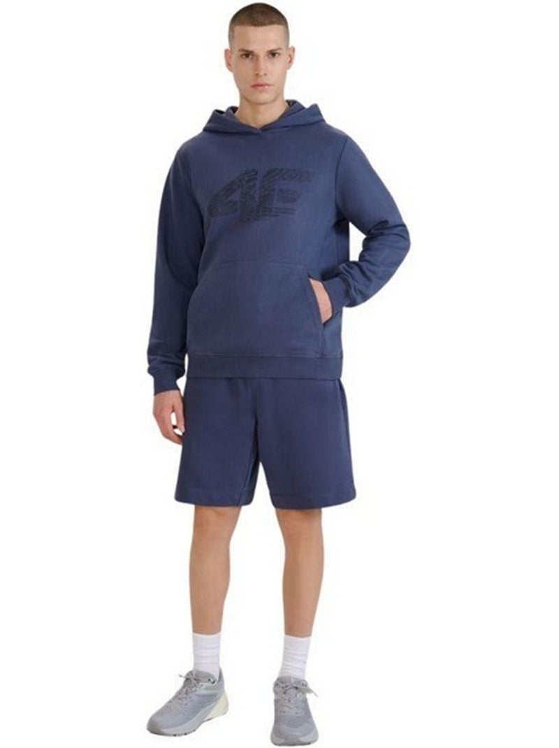 Sweat à capuche style logo m1585 - 4f Bleu marine - Kiabi