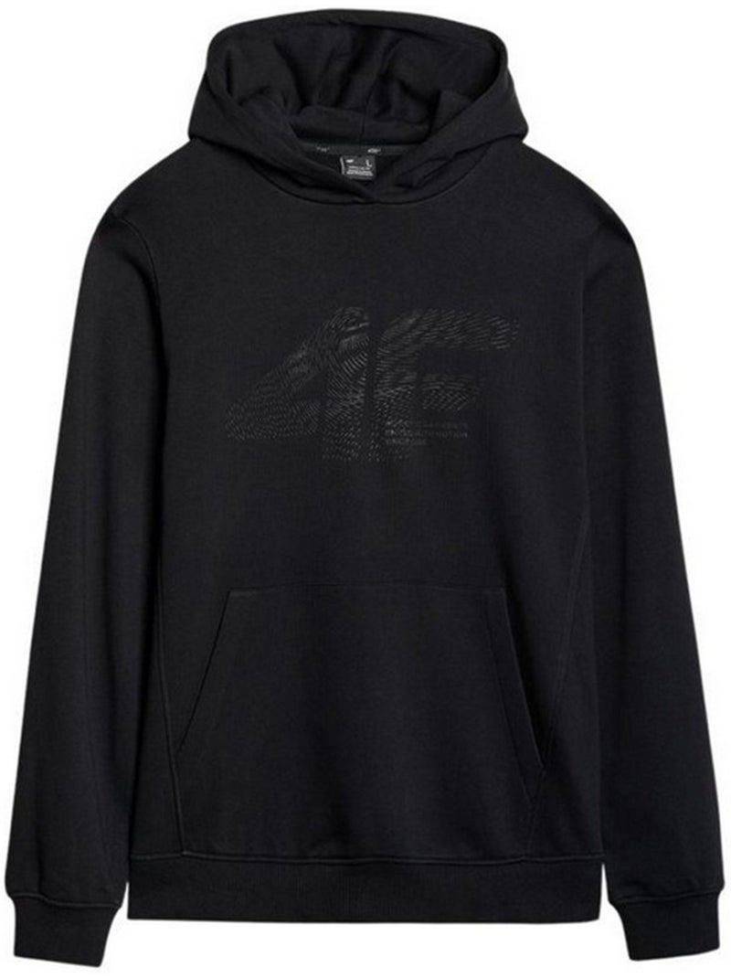 Sweat à capuche style logo m1585 - 4f Noir - Kiabi