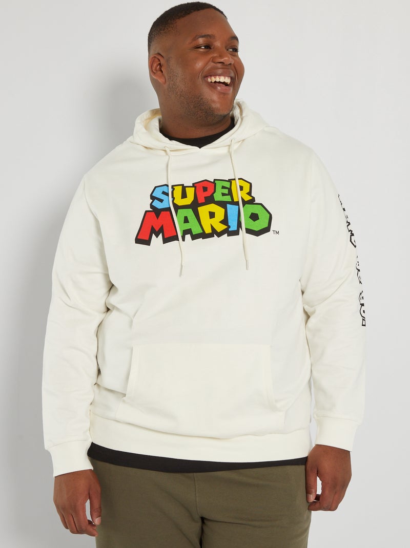Sweat à capuche 'Super Mario' blanc - Kiabi
