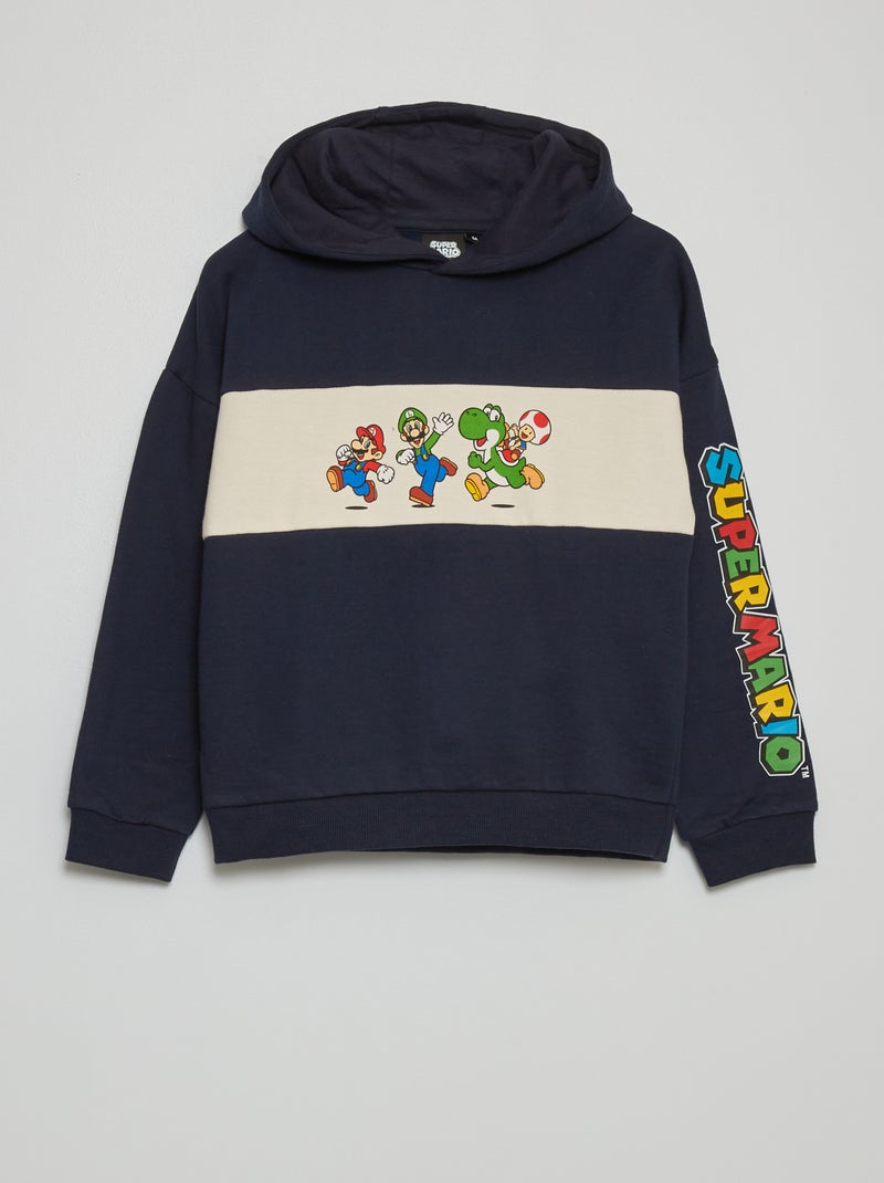 Sweat à capuche 'Super Mario' 'Nintendo' bleu marine - Kiabi