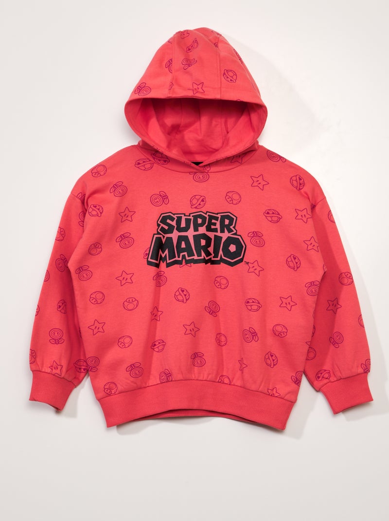 Sweat à capuche 'Super Mario' Rose - Kiabi