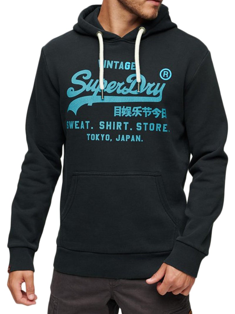 Sweat à Capuche Superdry Neon VL Bleu - Kiabi