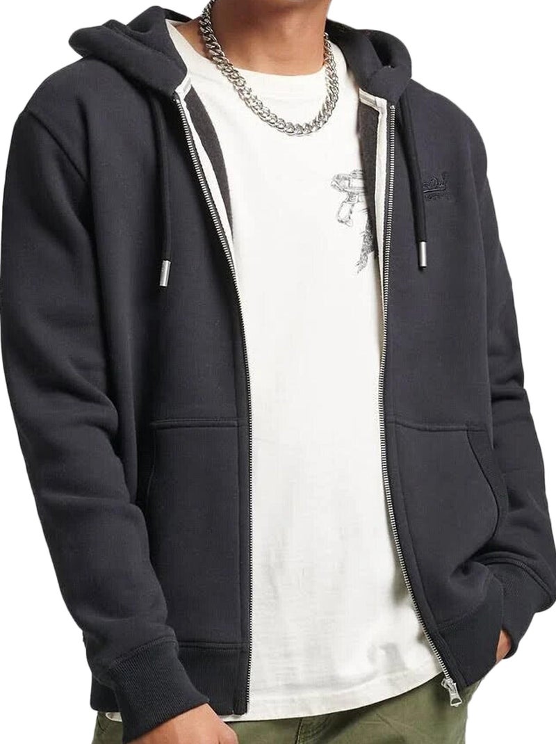 Sweat à Capuche Superdry Vintage Logo EMB Noir - Kiabi