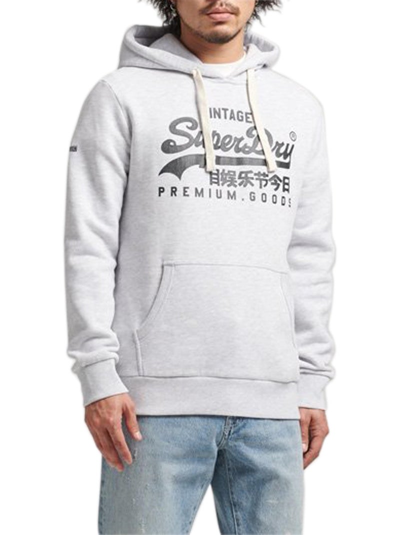 Sweat à Capuche Superdry Vintage Logo Heritage Gris - Kiabi