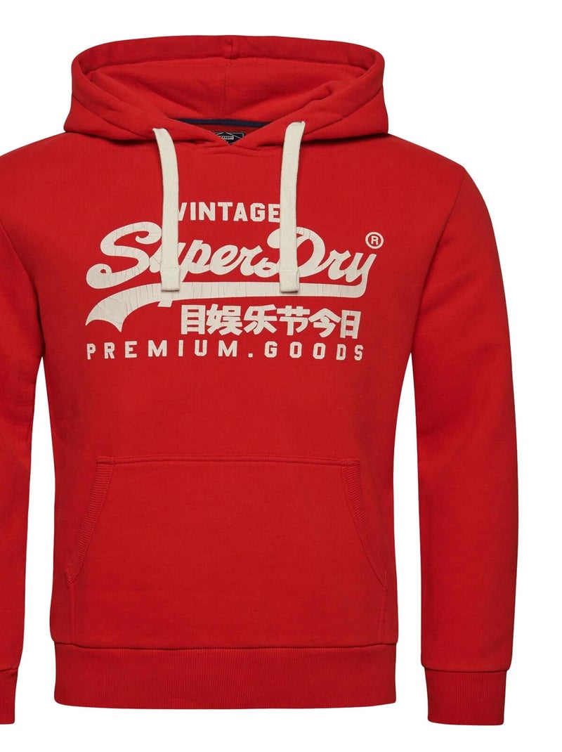 Sweat à Capuche Superdry Vintage Logo Heritage Rouge - Kiabi