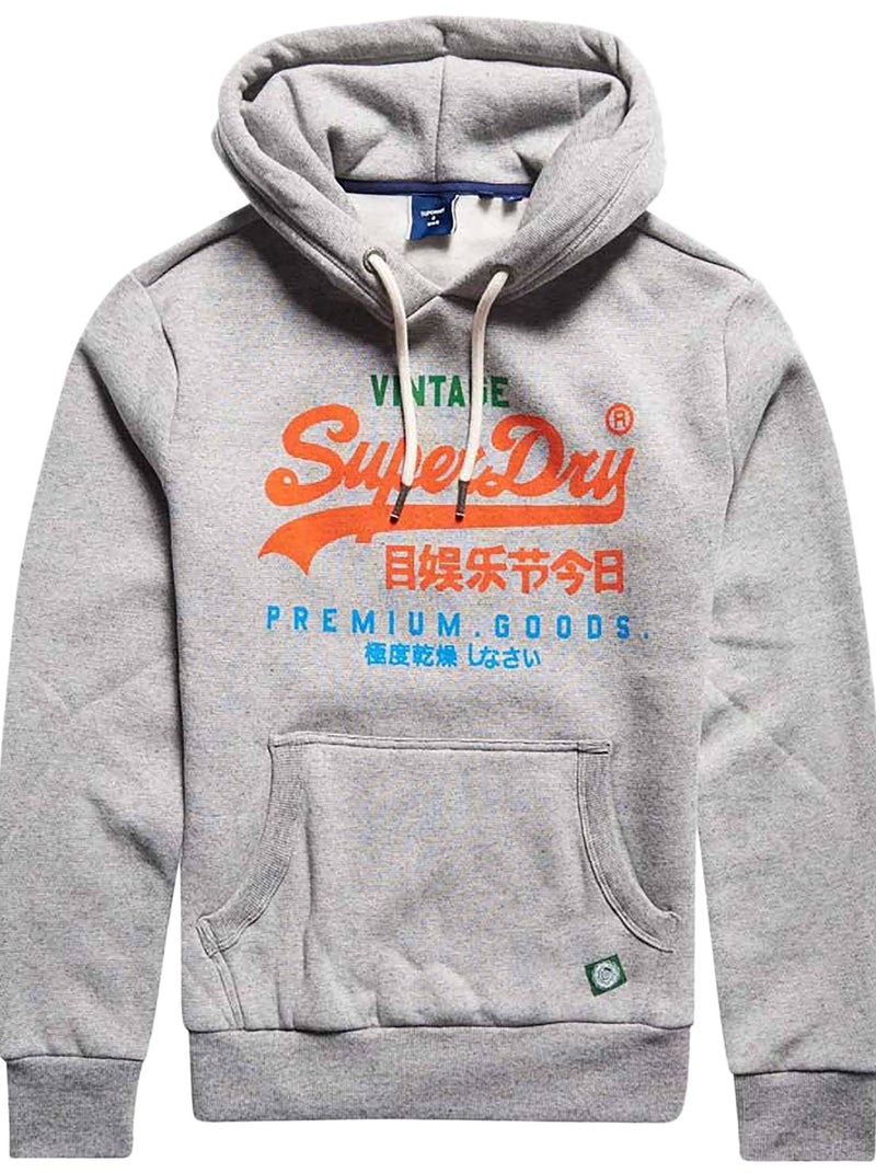 Sweat à Capuche SuperDry VL Tri Gris - Kiabi