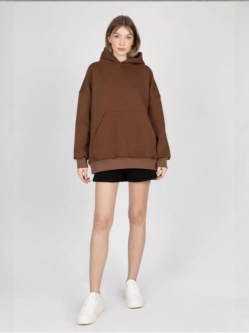 Sweat à capuche surdimensionné avec poche kangourou - Kiabi