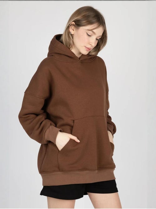 Sweat à capuche surdimensionné avec poche kangourou - Kiabi