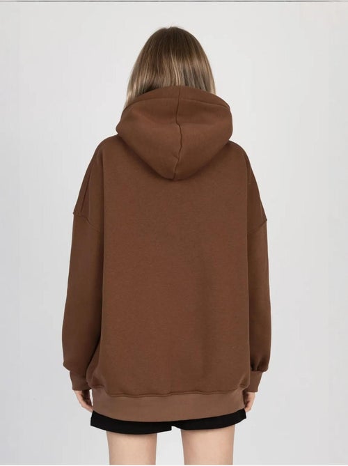 Sweat à capuche surdimensionné avec poche kangourou - Kiabi