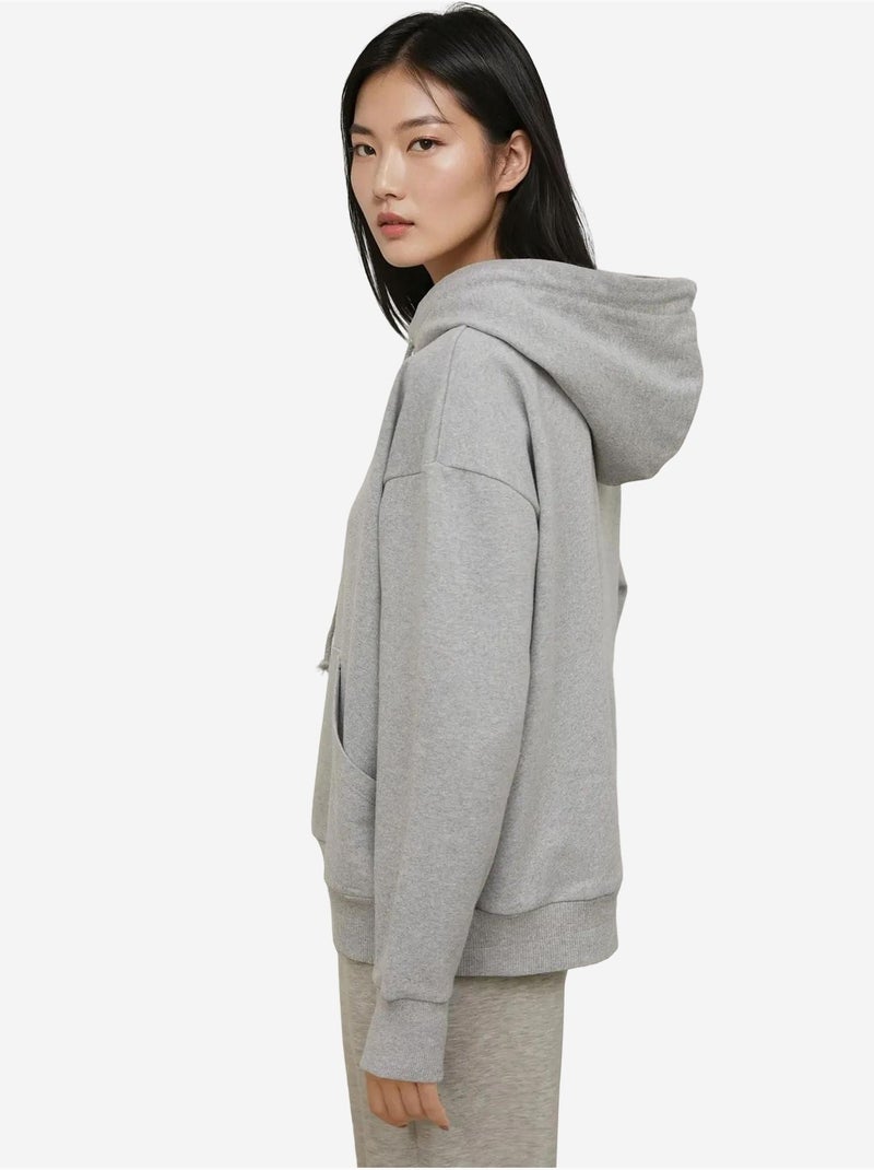 Sweat à capuche surdimensionné Gris - Kiabi