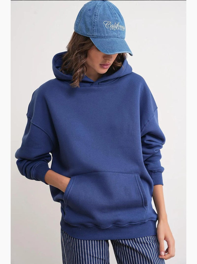 Sweat à capuche surdimensionné mixray Bleu marine - Kiabi
