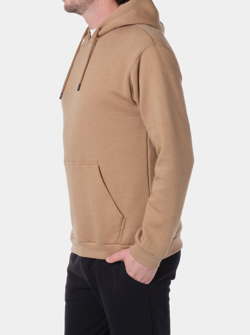 Sweat à capuche Taupe - Kiabi