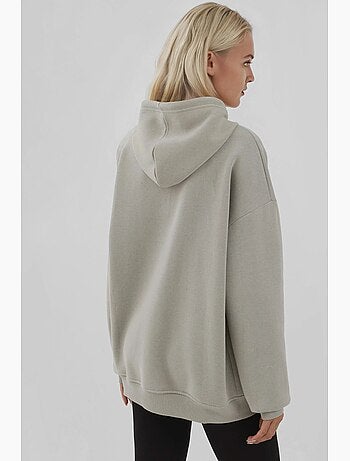 Sweat à capuche texturé avec col zippé et poches hiccup