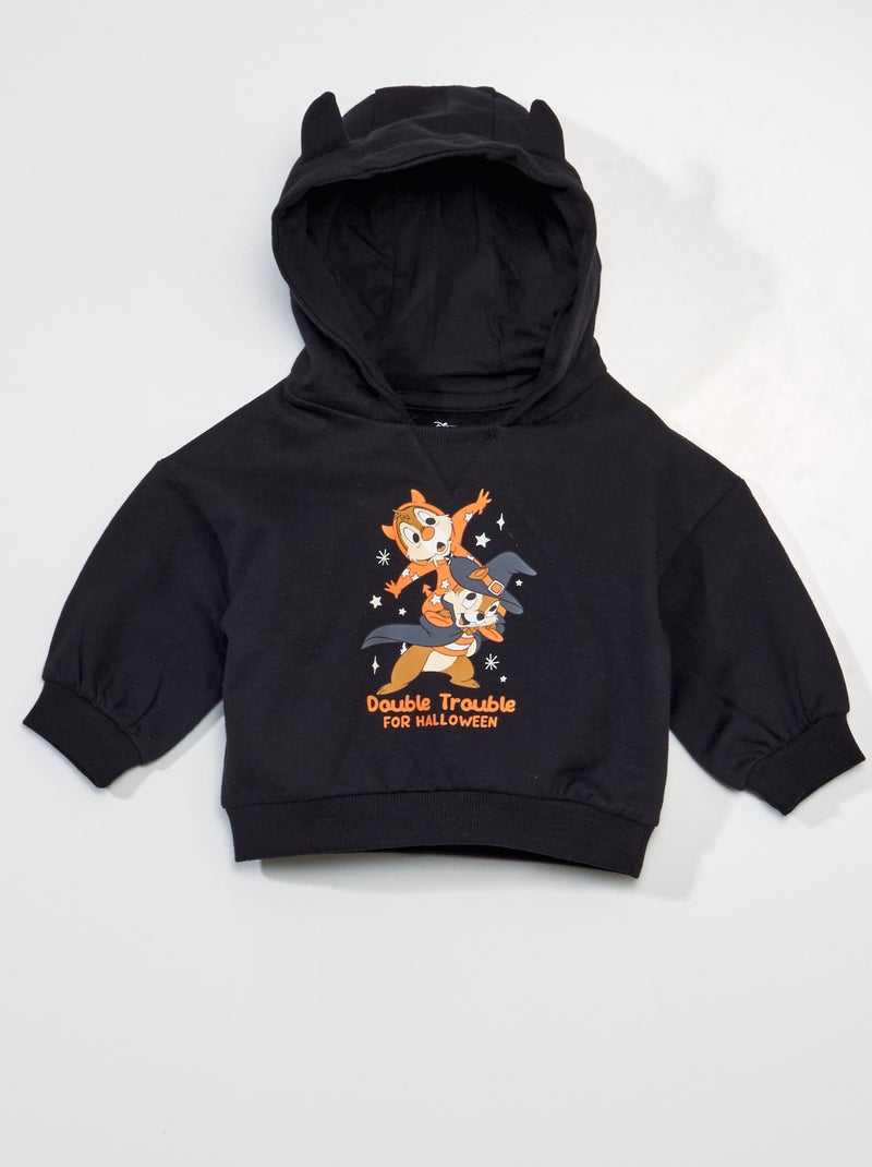 Sweat à capuche 'Tic et Tac' de 'Disney' - Halloween Noir - Kiabi