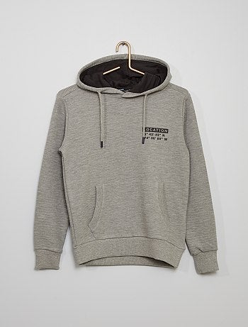 Sweat à capuche tissu ottoman