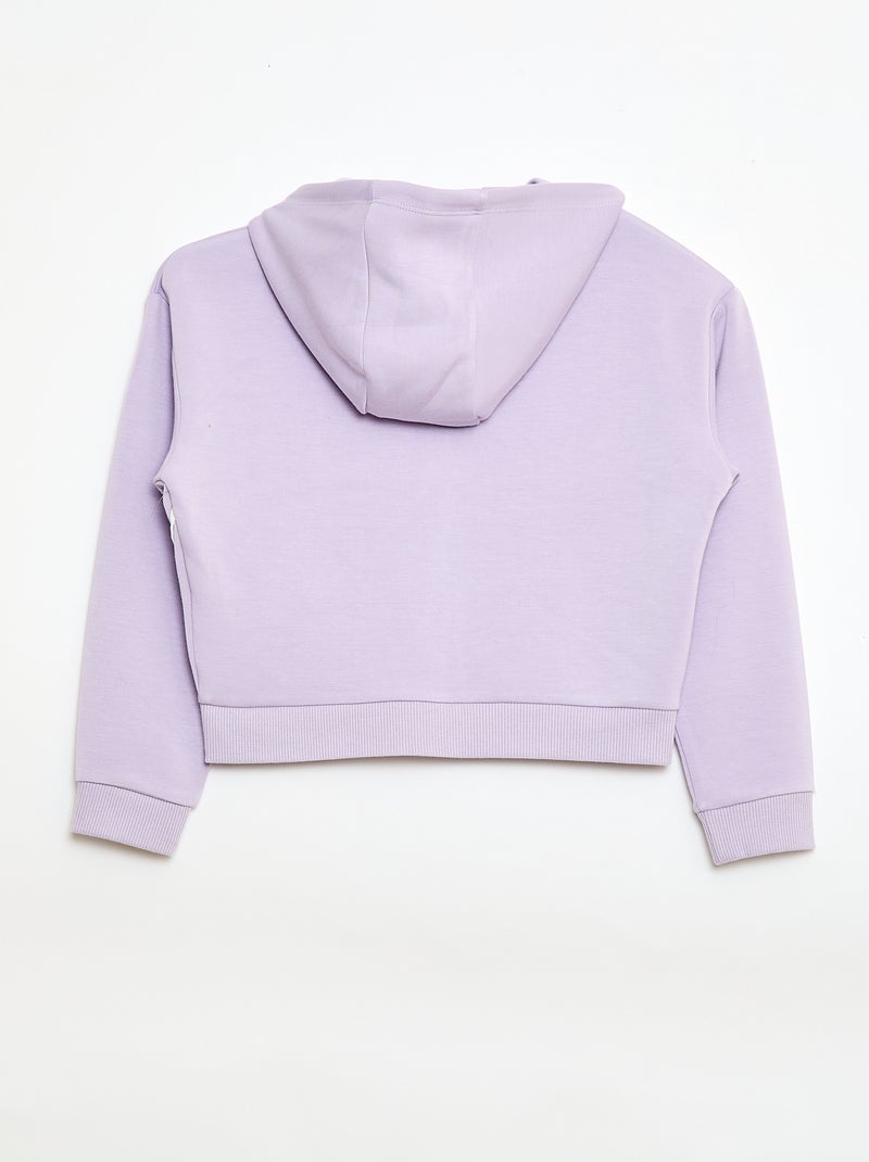 Sweat à capuche toucher doux Violet - Kiabi