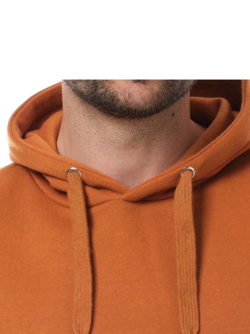 Sweat à capuche tri-color Blanc Beige Blanc - Kiabi