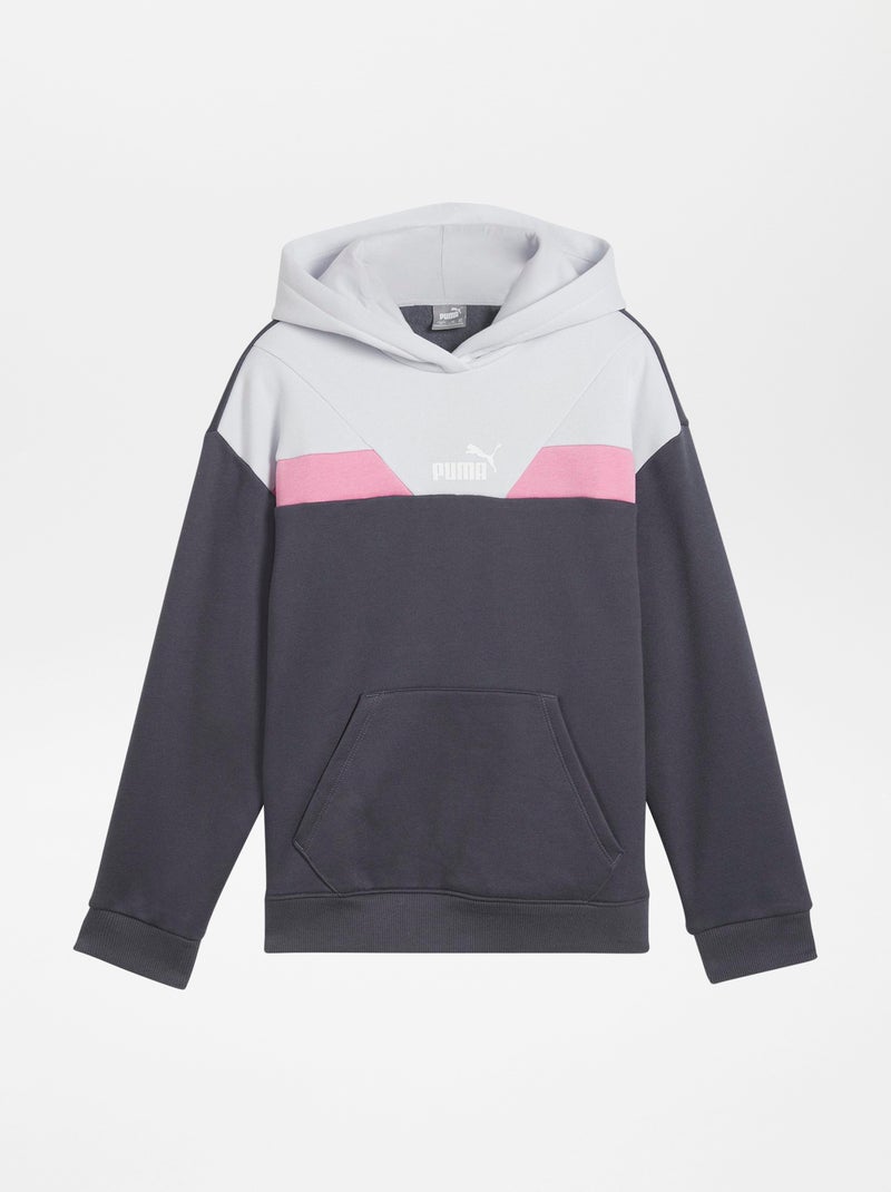 Sweat à capuche tricolore 'Puma' Gris - Kiabi