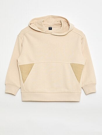 Sweat à capuche uni avec poche kangourou