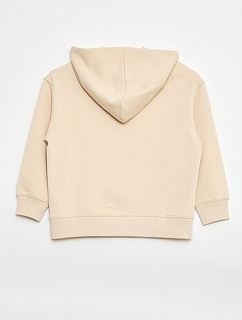 Sweat à capuche uni avec poche kangourou