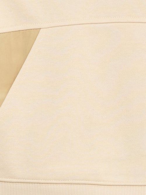 Sweat à capuche uni avec poche kangourou - Kiabi