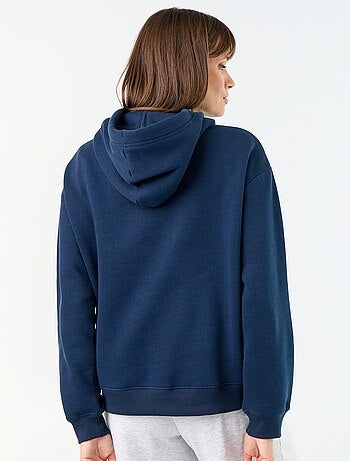 Sweat à capuche uni avec poche kangourou