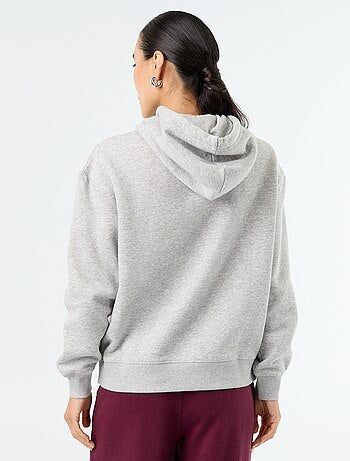 Sweat à capuche uni avec poche kangourou
