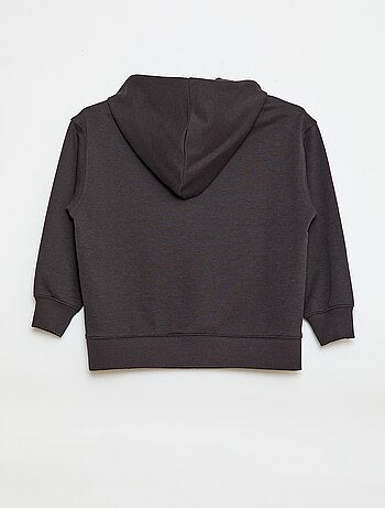 Sweat à capuche uni avec poche kangourou