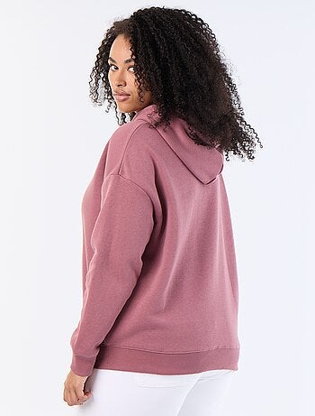 Sweat à capuche uni avec poche kangourou