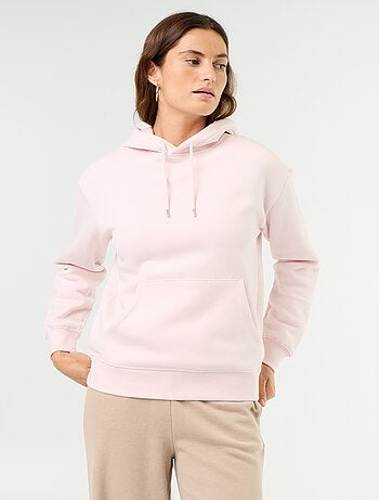 Sweat à capuche uni avec poche kangourou
