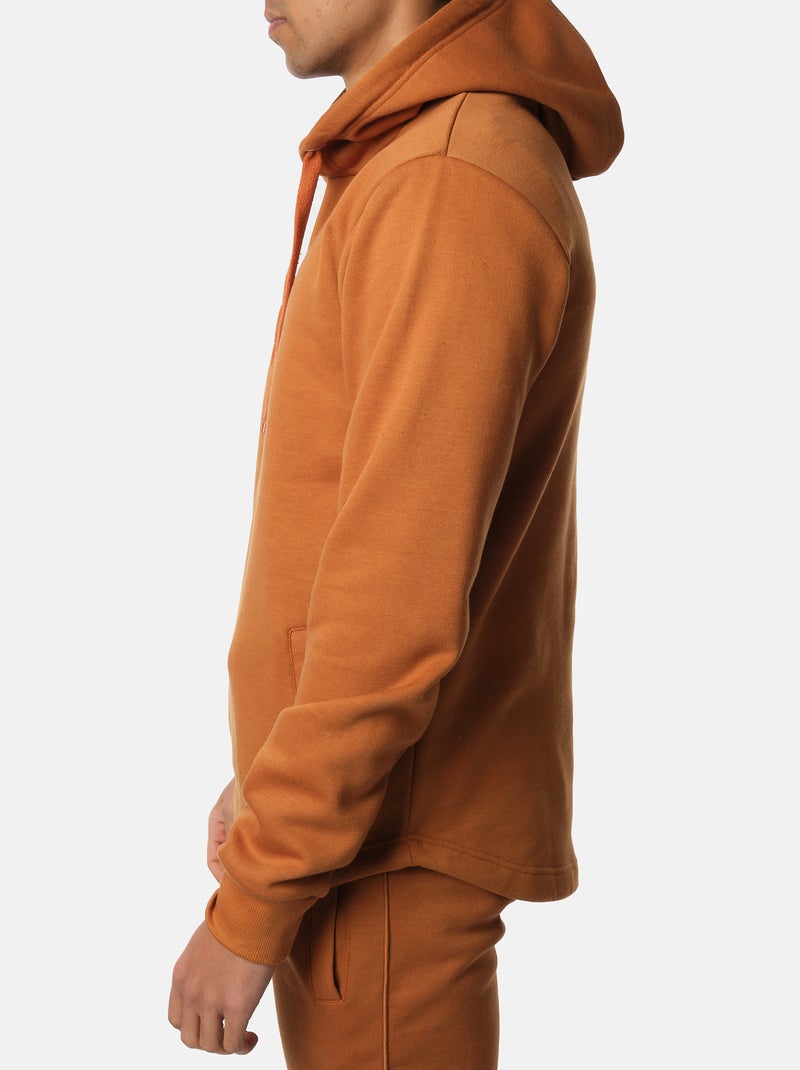 Sweat à capuche uni Beige - Kiabi