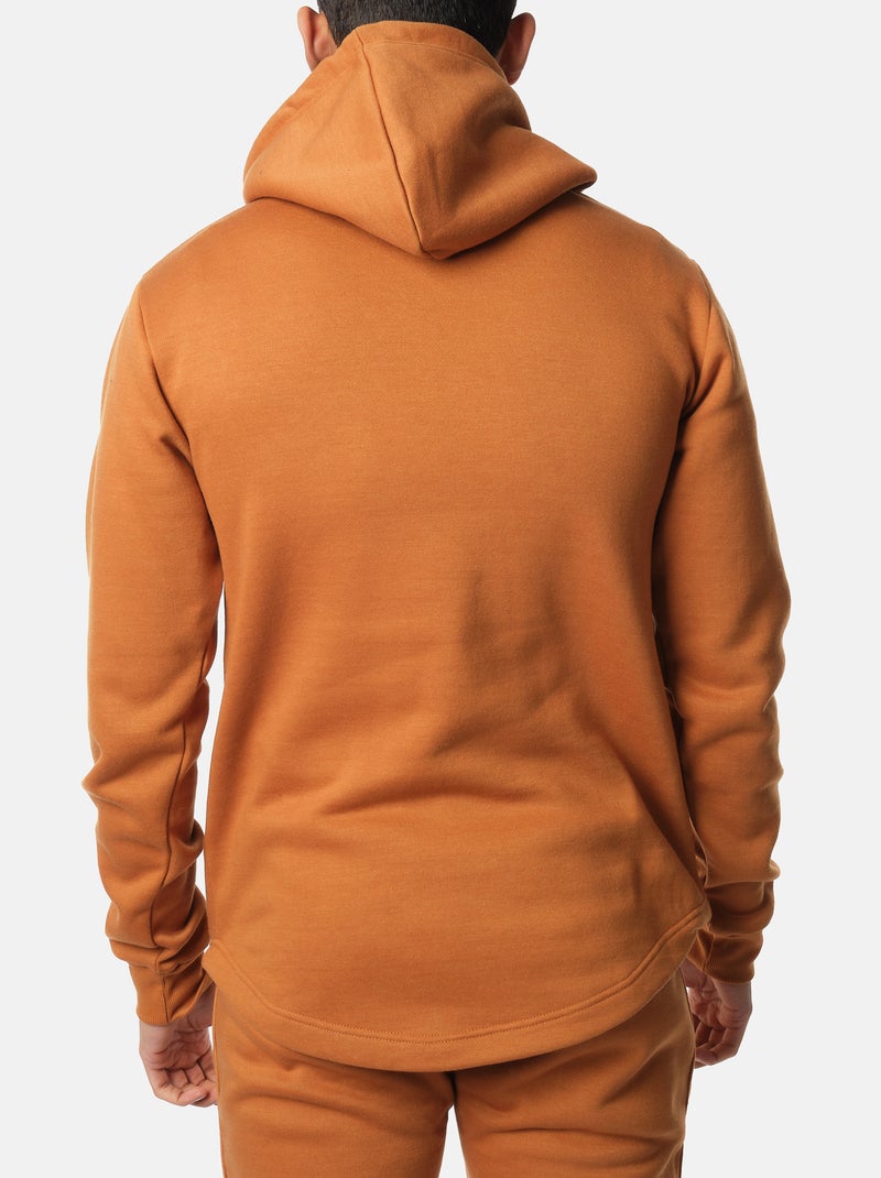 Sweat à capuche uni Beige - Kiabi