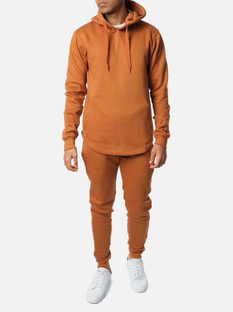 Sweat à capuche uni Beige - Kiabi