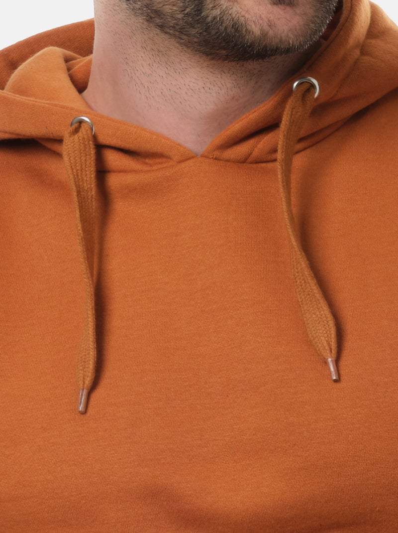 Sweat à capuche uni Beige - Kiabi
