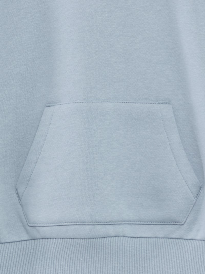 Sweat à capuche uni Bleu - Kiabi