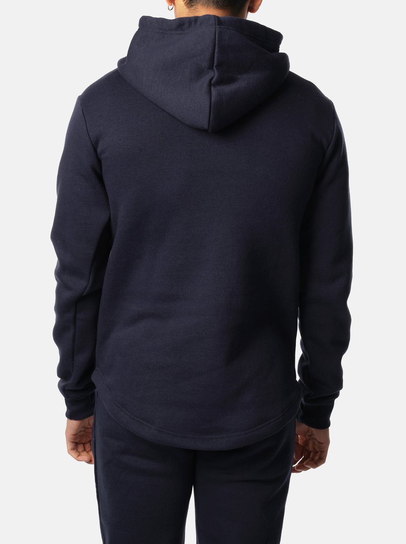 Sweat à capuche uni Bleu marine - Kiabi
