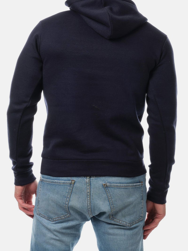 Sweat à capuche uni Bleu marine - Kiabi