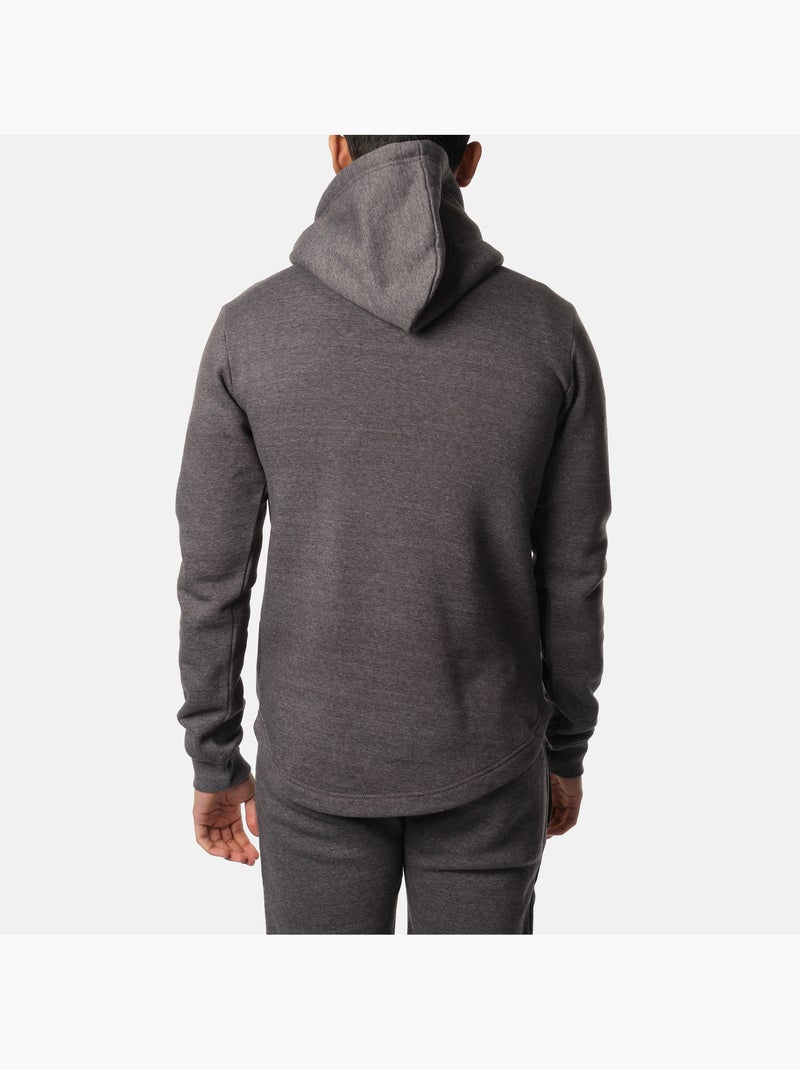 Sweat à capuche uni gris anthracite - Kiabi
