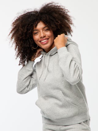Sweat à capuche uni